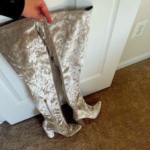 Velvet Thigh high boots, Cape Robbin